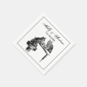 ボードゲーム:2匹遊の猫がチェスの試合 スタンダードカクテルナプキン (角)