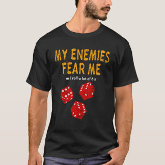ボードゲームWargaming私を恐れ転がる6の距離 Tシャツ