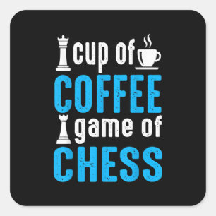 ボードゲ素晴らしーム – チェスのコーヒーゲームのカップ スクエアシール