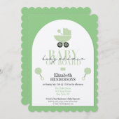 ボードシャワーカード上のベビーシャワー招待状 (正面/裏面)