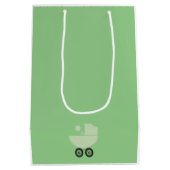 ボードシャワーカード上のベビーシャワー招待状 ミディアムペーパーバッグ (裏面)