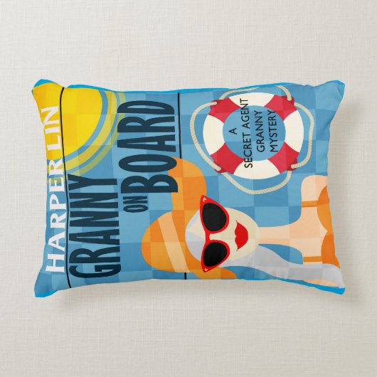 ボードハーパーリンブックカバー上の枕おばあちゃん アクセントクッション (正面)