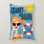 ボードハーパーリンブックカバー上の枕おばあちゃん アクセントクッション (正面(垂直))