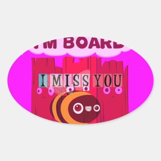 ボードビーアートプリント 楕円形シール (正面)