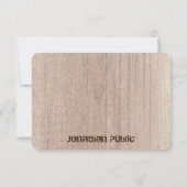 ボードプランクウッドルック動揺して文字エレガント ノートカード (裏面)