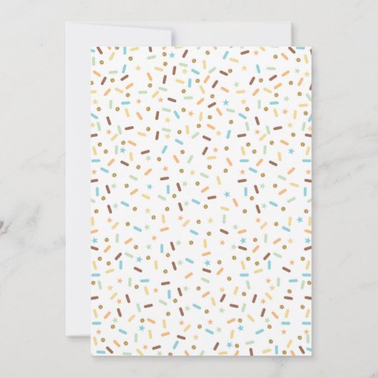 ボードーナッツ招待状ドーナツ誕生日スプリンクル 招待状 (裏面)