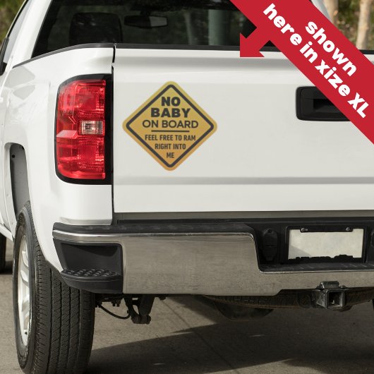 ボード上おもしろいのベビーなし大人の注意バンパー シール