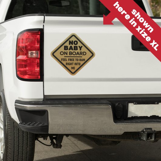 ボード上おもしろいの微妙なベビーなし大人の注意バンパー シール