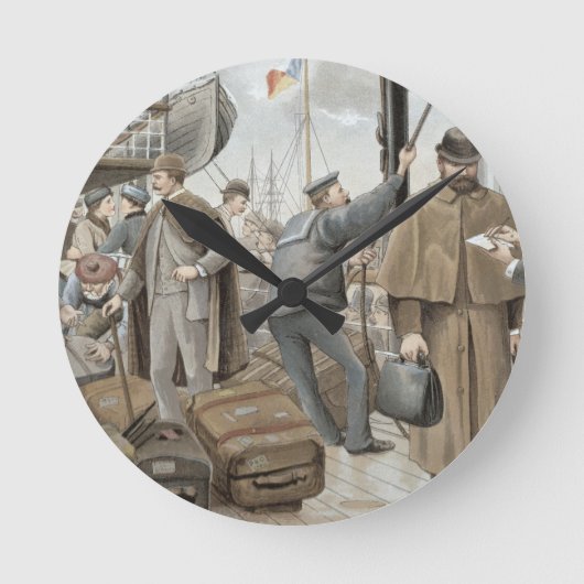 ボード上で行くティルベリー, 'P & O Pencillings ラウンド壁時計 (正面)