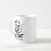 ボード上のアヒル コーヒーマグカップ (正面左)