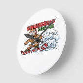 ボード上のクッキー ラウンド壁時計 (傾斜)