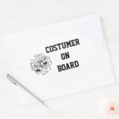 ボード上のコストシール 楕円形シール (封筒)