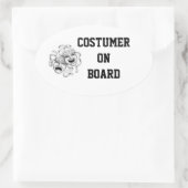 ボード上のコストシール 楕円形シール (バッグ)