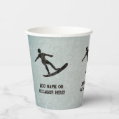 ボード上のサーファーの頑丈な金属の外観の男性パーティー 紙コップ (正面)