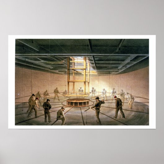 ボード上のタンクの1つを通過するケーブル ポスター (正面)