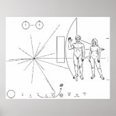 ボード上のパイオニアプラークパイオニア10と11 ポスター (正面)