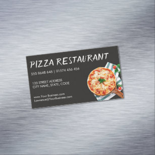 ボード上のピザの写真 – 名刺 マグネット名刺