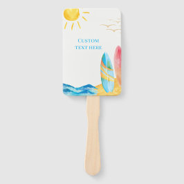 ボード上のベビー-ビーチとサーフボード ハンドファン