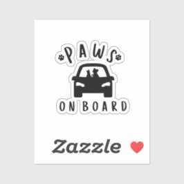 ボード上のポーズキュートなペットラバーカー シール