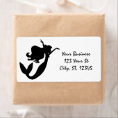 ボード上のマーメイド黒/白サンダー_コブ ラベル (インサイチュ)