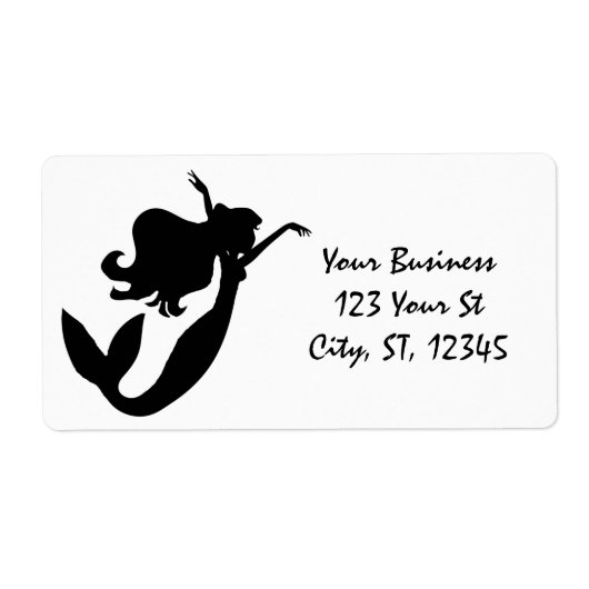 ボード上のマーメイド黒/白サンダー_コブ ラベル (正面)