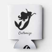 ボード上のマーメイド黒/白サンダー_コブ 缶クーラー (裏面)