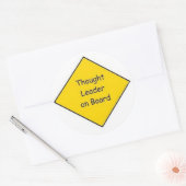 ボード上の大きな考え引出線(3インチ) ラウンドシール (封筒)