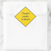 ボード上の大きな考え引出線(3インチ) ラウンドシール (バッグ)