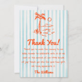 ボード上の描ベビー夏のニュートラル赤ちゃんシャワー サンキューカード (正面)