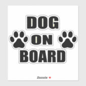 ボード上の犬のベクタービニールカーシール – 車のデカール シール (シート)