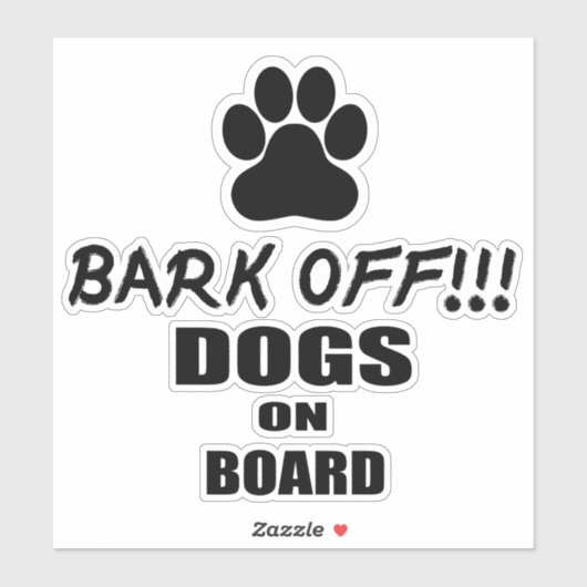 ボード上の犬の樹皮 – ビニールカーのシール – 車のデカール シール (シート)