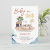 ボード上男女兼用のベビーベビーシャワー 招待状 (スタンド正面)