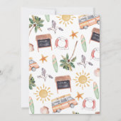 ボード上男女兼用のベビーベビーシャワー 招待状 (裏面)