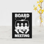 ボード会議スノーボードミーティングスノーボードワイン カード (黄色い花)