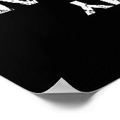 ボード大丈夫？冄談スケートボードTシャツ ポスター (角)