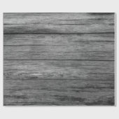 ボード木灰色の木目のテクスチャ ラッピングペーパー (フラット)