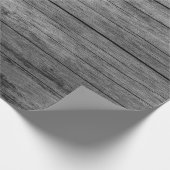 ボード木灰色の木目のテクスチャ ラッピングペーパー (角)
