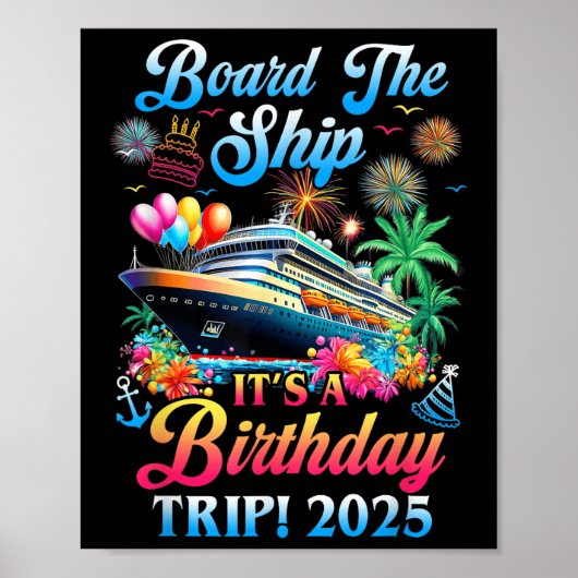 ボード船そのA誕生日旅行2025誕生日C ポスター (正面)