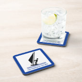 ボード黒青ウィンドサーフィンのウィンドサーファーカスタム コースター (右側)