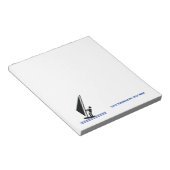 ボード黒青ウィンドサーフィンのウィンドサーファーカスタム ノートパッド (アングル)