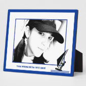 ボード黒青ウィンドサーフィンのウィンドサーファーカスタム フォトプラーク (側面)