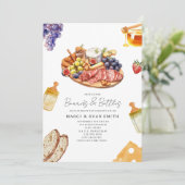 ボード&ボトルシャルキュテリーニュートラルベビーシャワー 招待状 (スタンド正面)