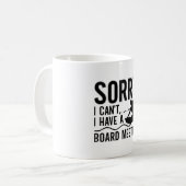 ボード・ミーティングのウェイクボーダーを持てなくてごめんなさい コーヒーマグカップ (正面左)