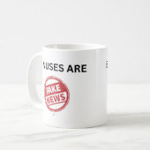 ボーナスは偽のニュース コーヒーマグカップ (正面左)