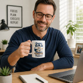 ボーナスダッドはコーヒーと辛抱でできている マグカップ