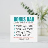 ボーナスパパおもしろい、ステップパパ用ギフト カード (スタンド正面)