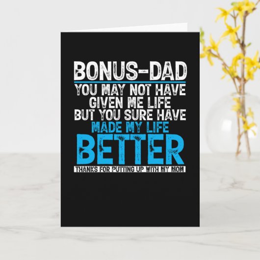 ボーナスパパが私の人生をより良くしてくれた ギフト カード (黄色い花)