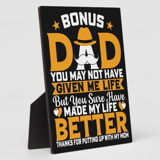 ボーナスパパの愛 – 無条件で真 フォトプラーク (側面)