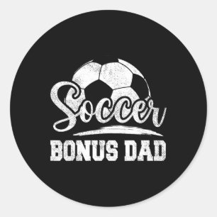 ボーナスパパサッカー選手ゲーム日父の日 ラウンドシール