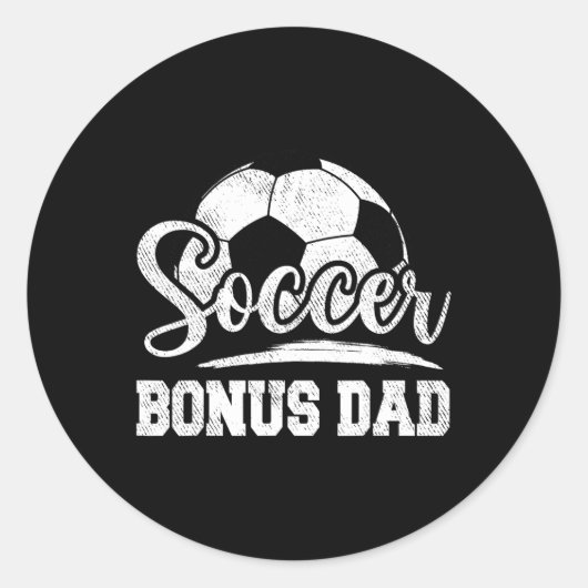 ボーナスパパサッカー選手ゲーム日父の日 ラウンドシール (正面)